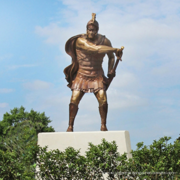 estátua de bronze de alta qualidade guerreiro espartano